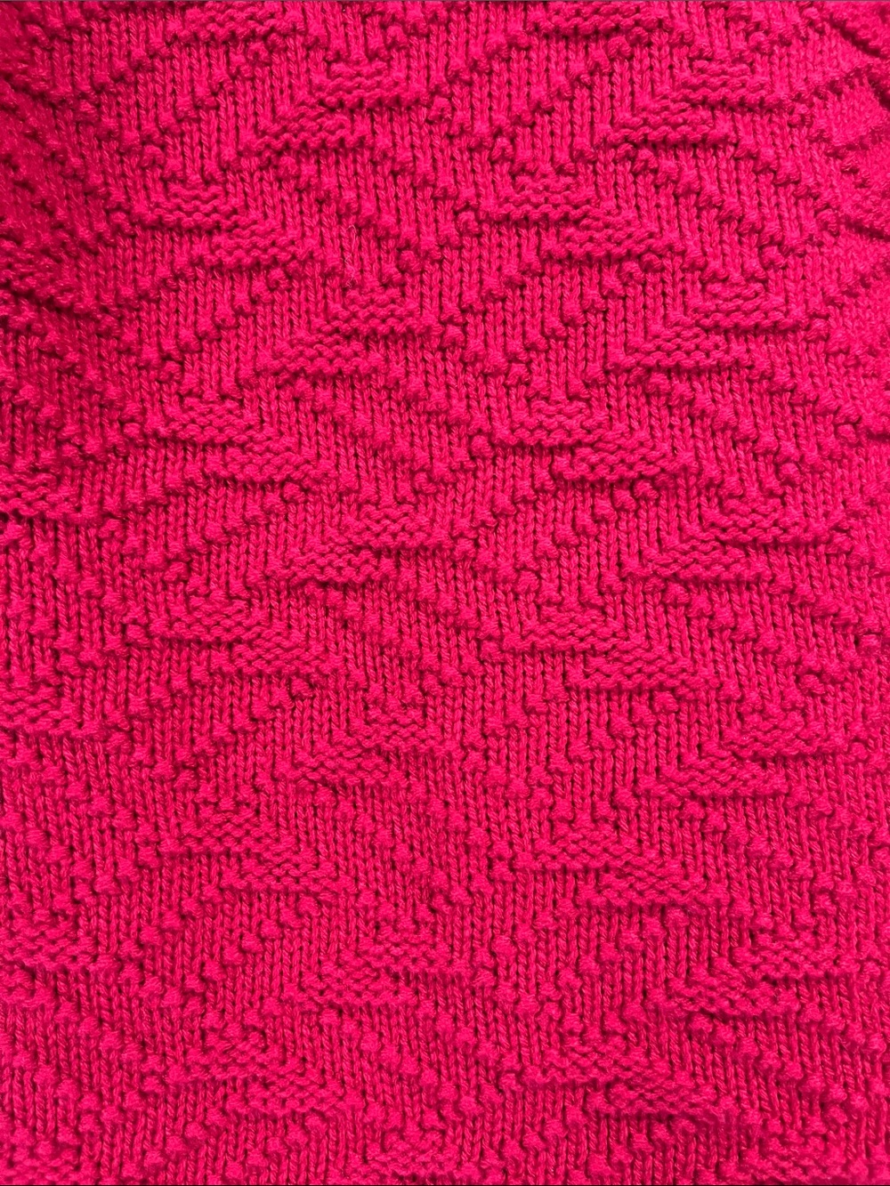 JM Collection Collection Red Knit Button-Collar Cardigan Red - Picture 5 of 6